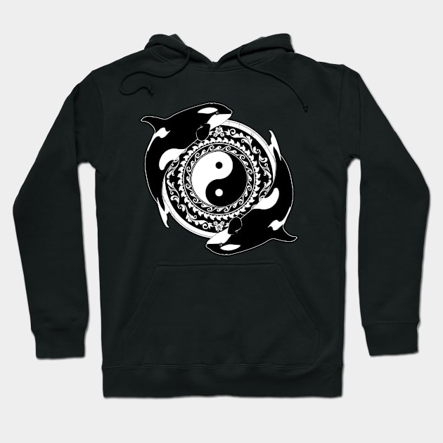 Yin and Yang Killer Whales Hoodie by NicGrayTees